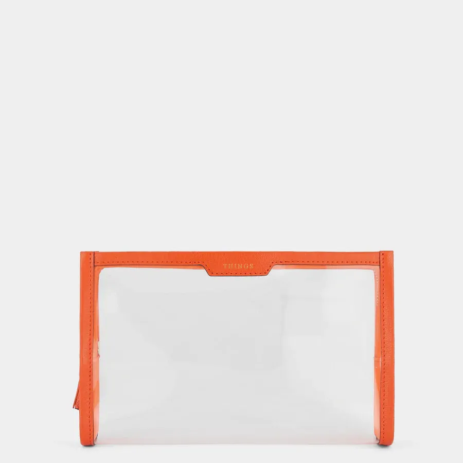 AH Pouch Things in Clear, Clementine