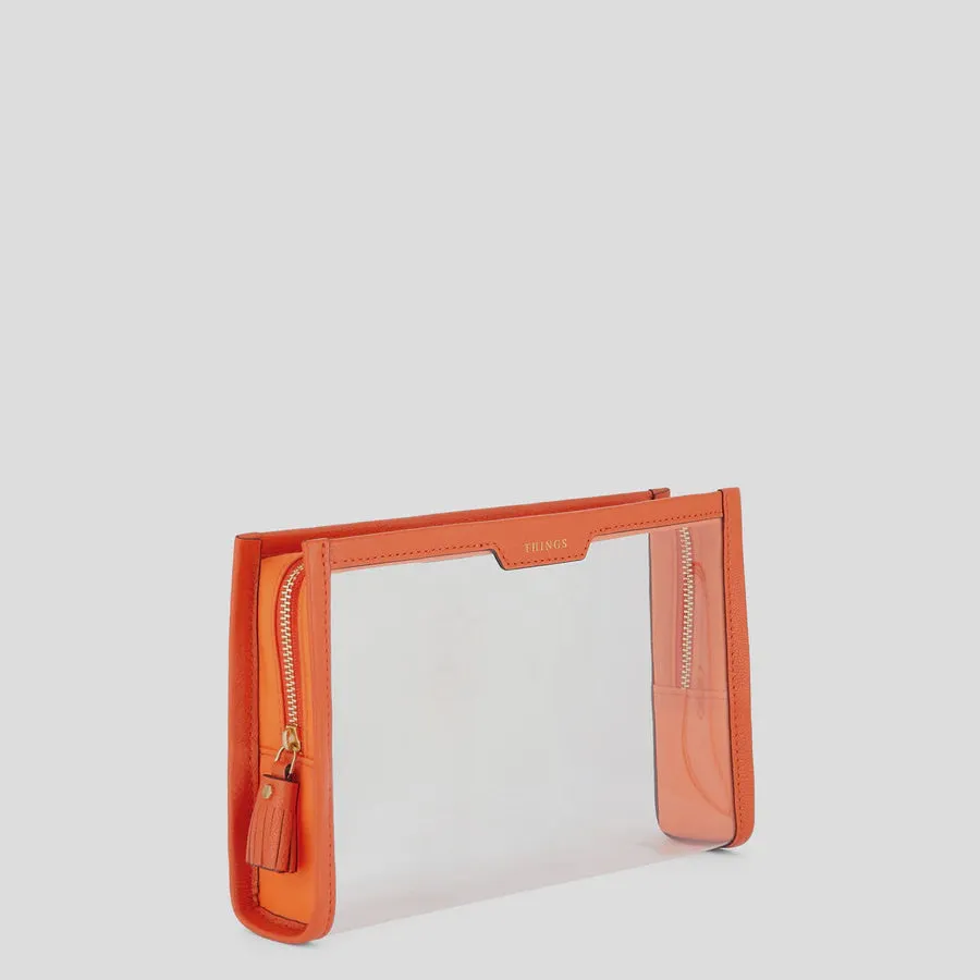 AH Pouch Things in Clear, Clementine