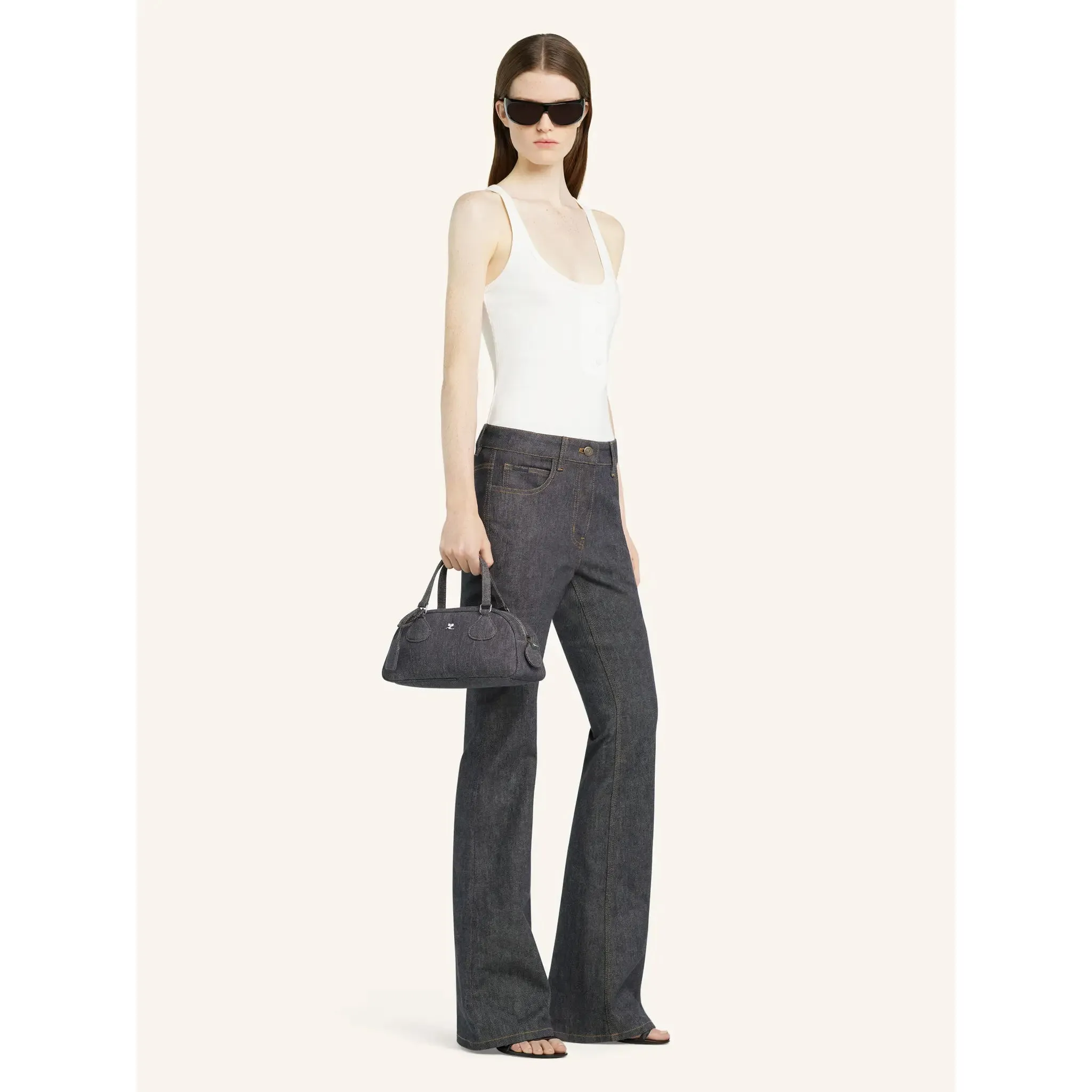 BAGUETTE BAG FRIDAY DENIM BOWLING / 9011:DARK HEATHER GREY
