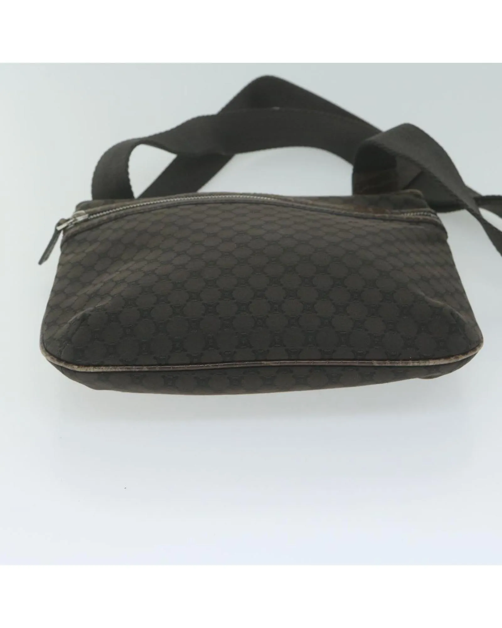 Brown Canvas Shoulder Bag with Adjustable Strap