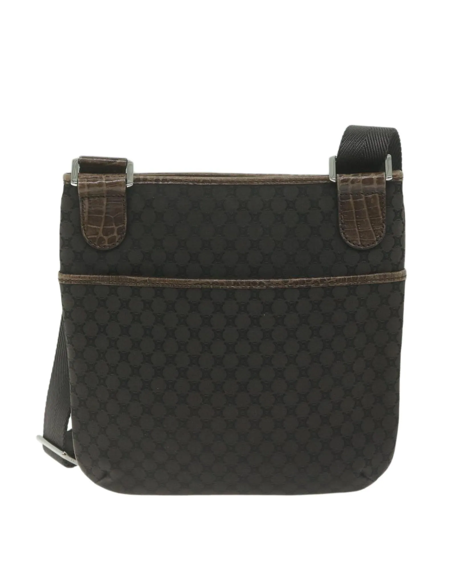 Brown Canvas Shoulder Bag with Adjustable Strap