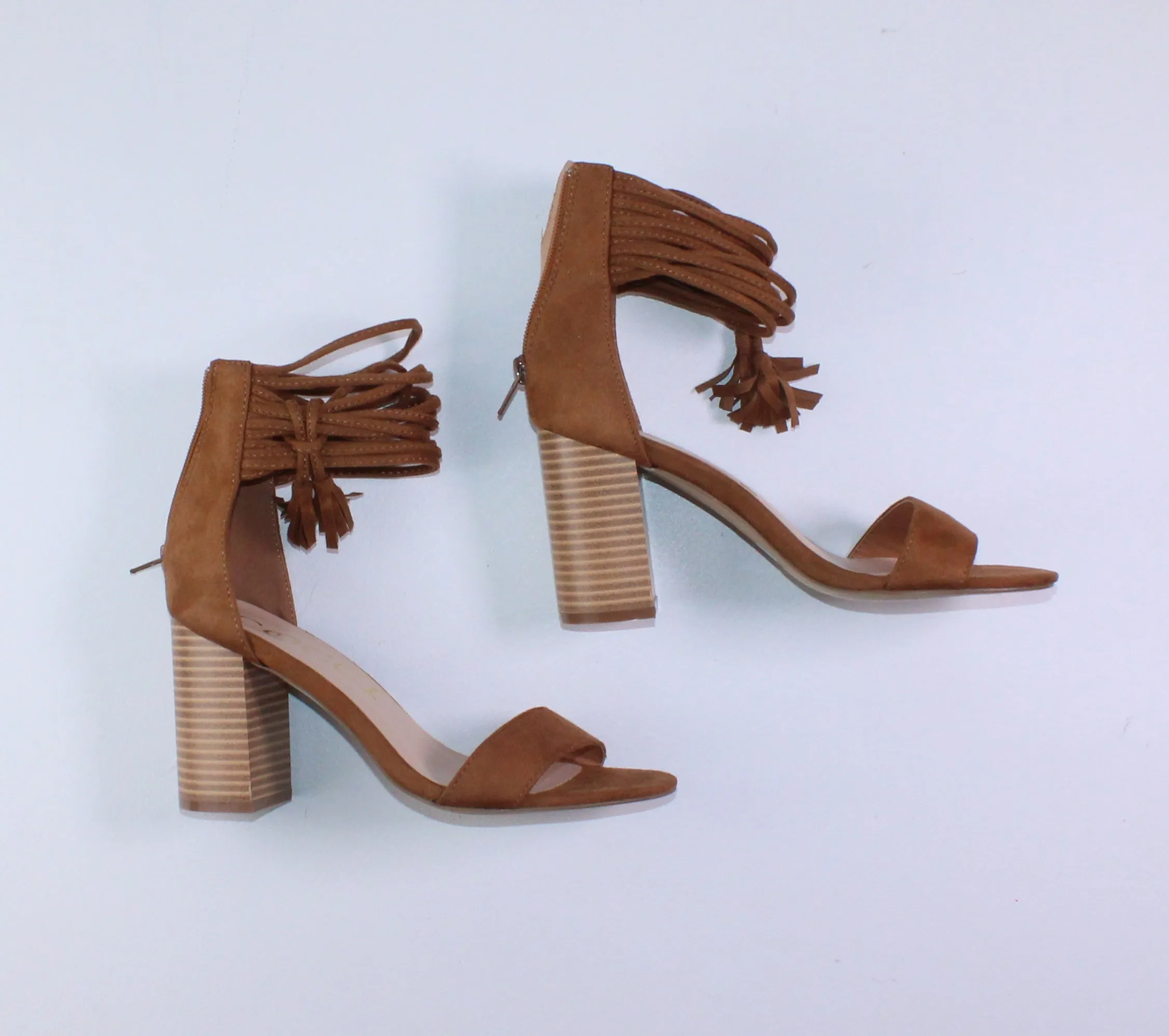 CCOCCI BROWN SUEDE HEELS LADIES 5.5 PRE-LOVED