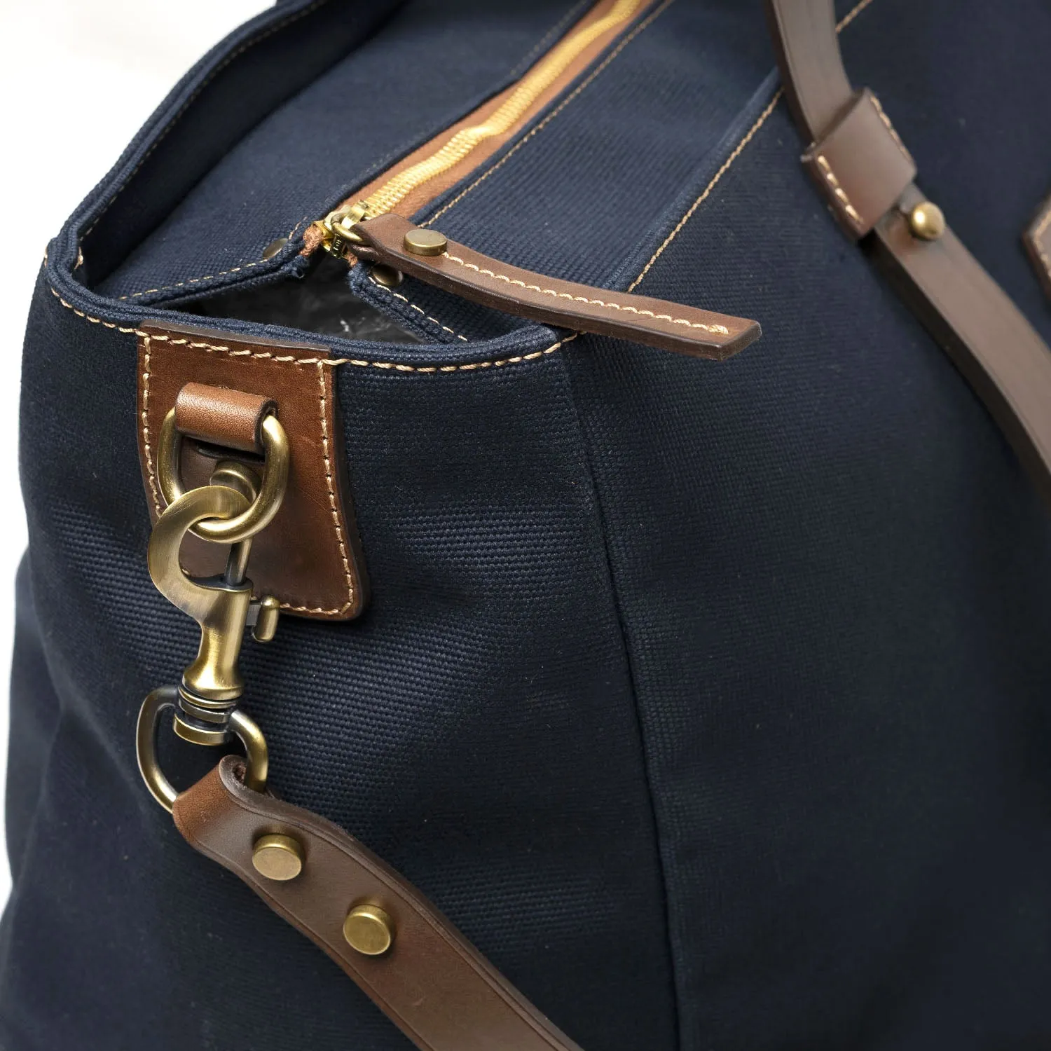 DARK BLUE CANVAS WEEKEND BAG