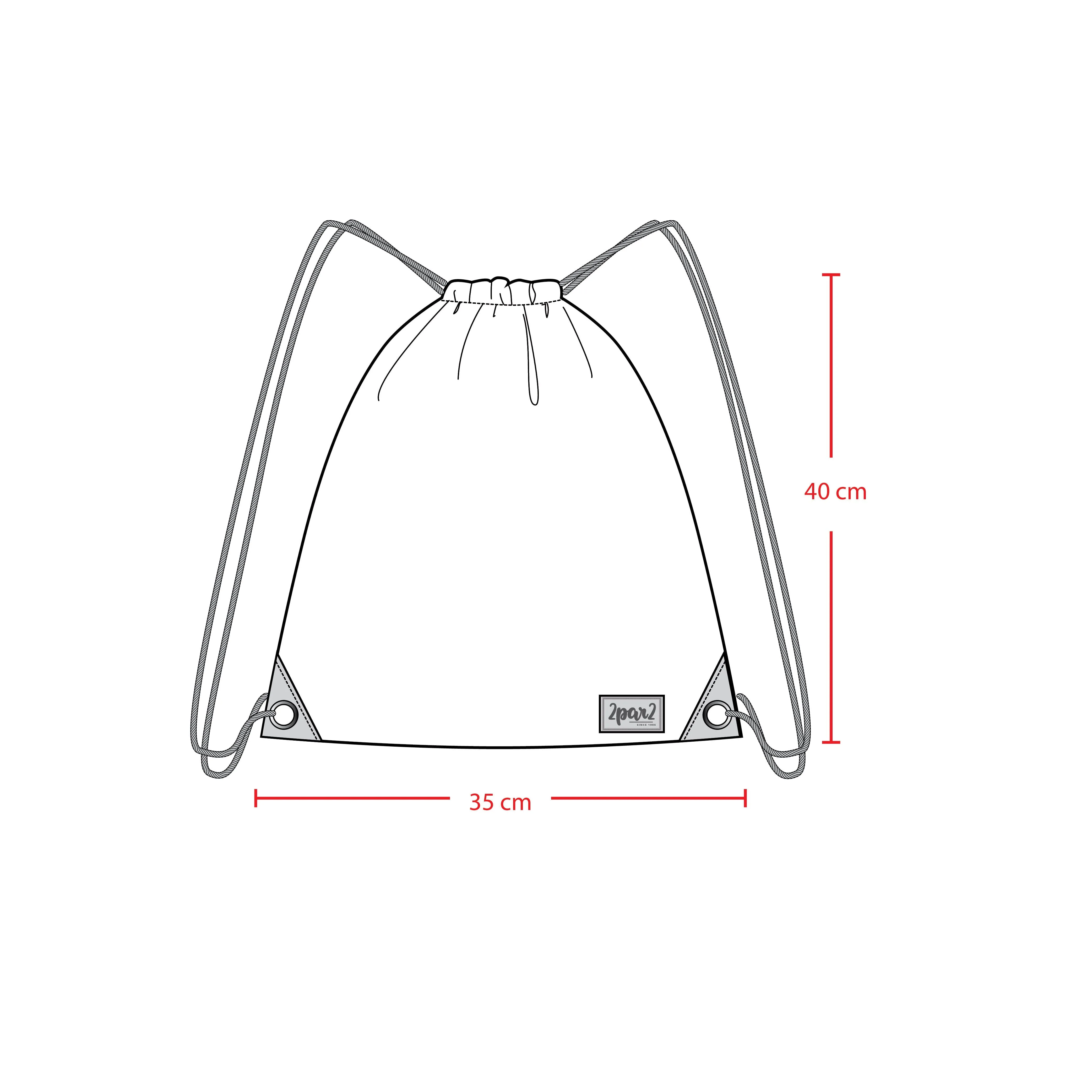 Drawstring Bag Blue And Beige Gradient