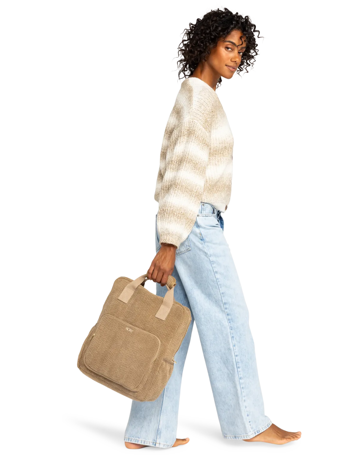 Feeling Good Corduroy Backpack in Oil Green