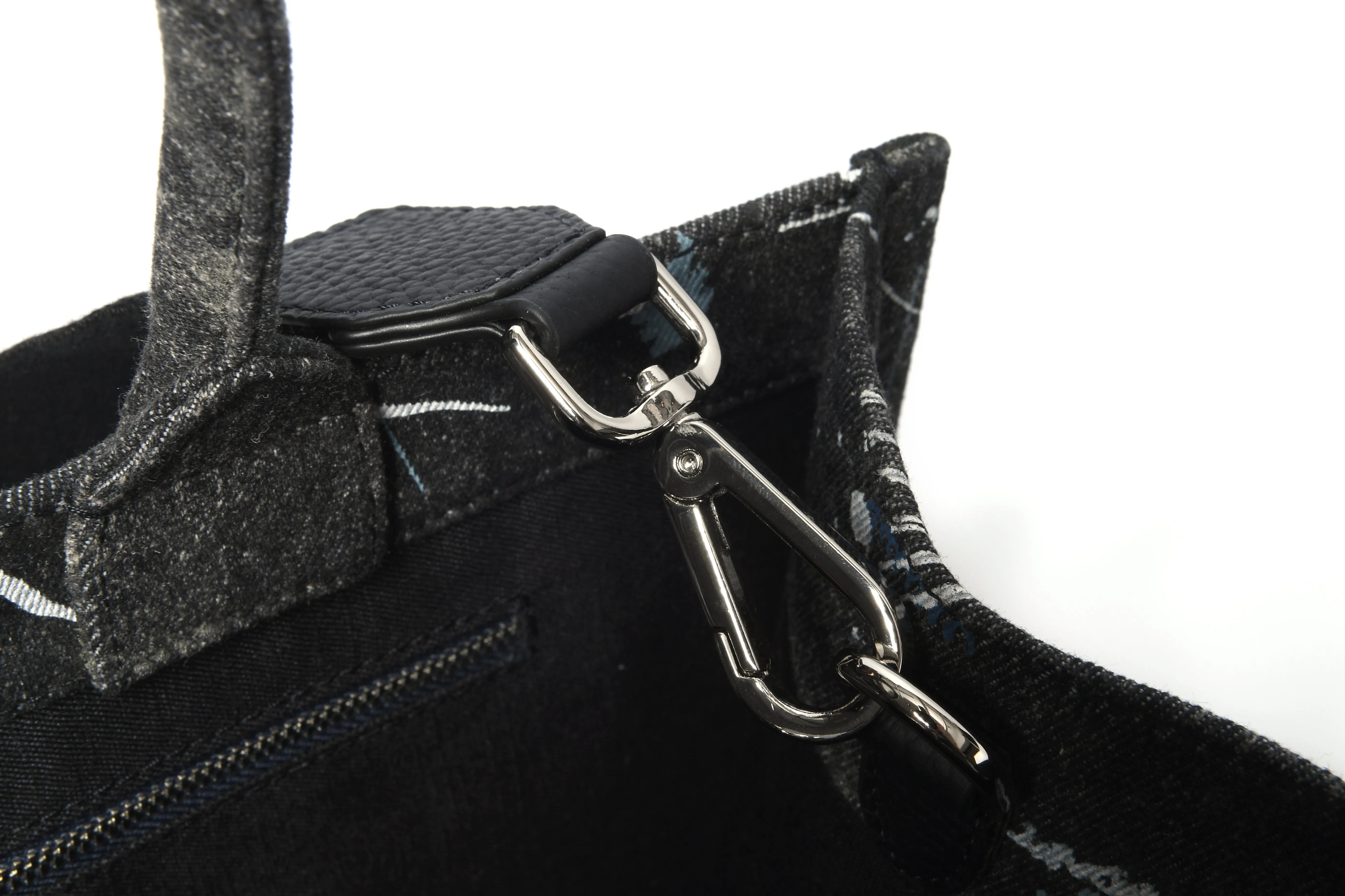 Logo Graphic Washed Denim Tote