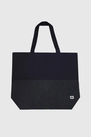 Navy and Denim Tote Bag Indigo