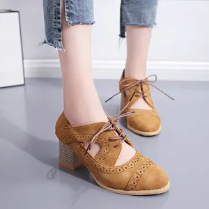 Strap Buckle Lace-Up Low Heels Sandals